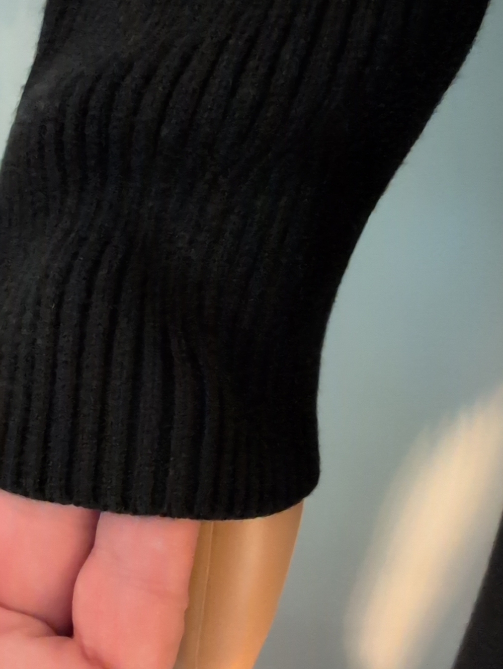 Lauren Ralph Lauren Black Ivory Colorblock Ribbed Turtleneck Sweater Large - Picture 6 of 14